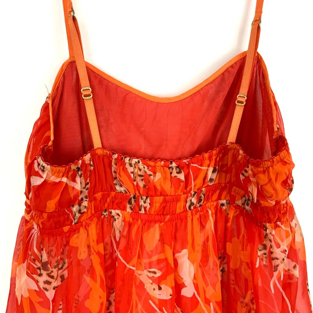 New Victoria's Secret Very Sexy Babydoll Slip Dress Chemise Orange Sz S - Picture 6 of 16
